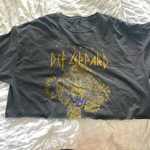 Def Leppard cropped t shirt